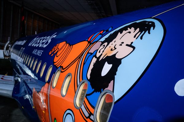 Brussels Airlines présente une nouvelle livrée Tintin