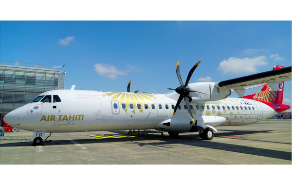 Air Tahiti reçoit son premier ATR 72-600 tout Affaires baptisé ĀNAPANAPA pour l'offre Air Tahiti Signature Air Tahiti reçoit son premier ATR 72-600 tout Affaires baptisé ĀNAPANAPA pour l'offre Air Tahiti Signature