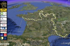 Parcours de l'équipage Aeromecanic pendant la coupe Brietling