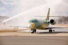 Dassault Falcon 6X au centre de finition de Little Rock