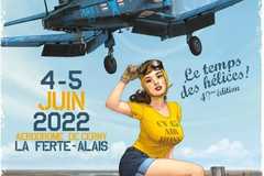 Affiche du 49e meeting "Le temps des hélcies" de Cerny - La Ferté-Alais