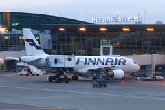Airbus Finnair à l'aéroport d'Helsinki	