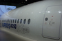 Vue d'une maquette de l'Airbus A350 XWB sur le stand EADS au Salon du Bourget 2009