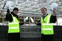 Pose de la première brique de l'usine de Bombardier à Belfast Pose de la première brique de l'usine de Bombardier à Belfast