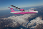 ATR 72-200 rose d'Azul contre le cancer du sein en vol