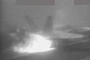 l'incendie d'un F18 américain sur le porte-avion Uss Carl Vinson