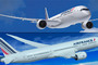 Airbus A350 et Boeing 787 d'Air France