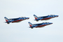 Décollage de trois Alpha Jet de la Patrouille de France à Air Legend 2021