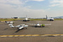 DA40 NG et DA42-VI d'Akagera à l'aéroport international de Kigali, au Rwanda