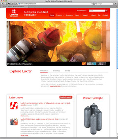 Luxfer Gas Cylinders lance son tout nouveau site Internet Luxfer Gas Cylinders lance son tout nouveau site Internet
